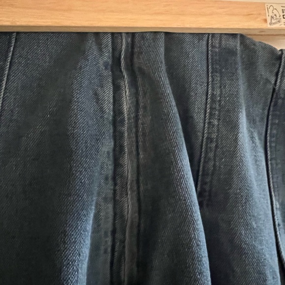 Wide bottom ladies jeans with zip back. Comfy and cute. - Picture 3 of 7